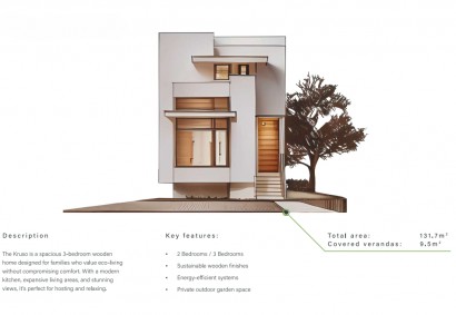 Moni, Limassol Semi Detached Villa For Sale | C7884